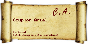 Czuppon Antal névjegykártya